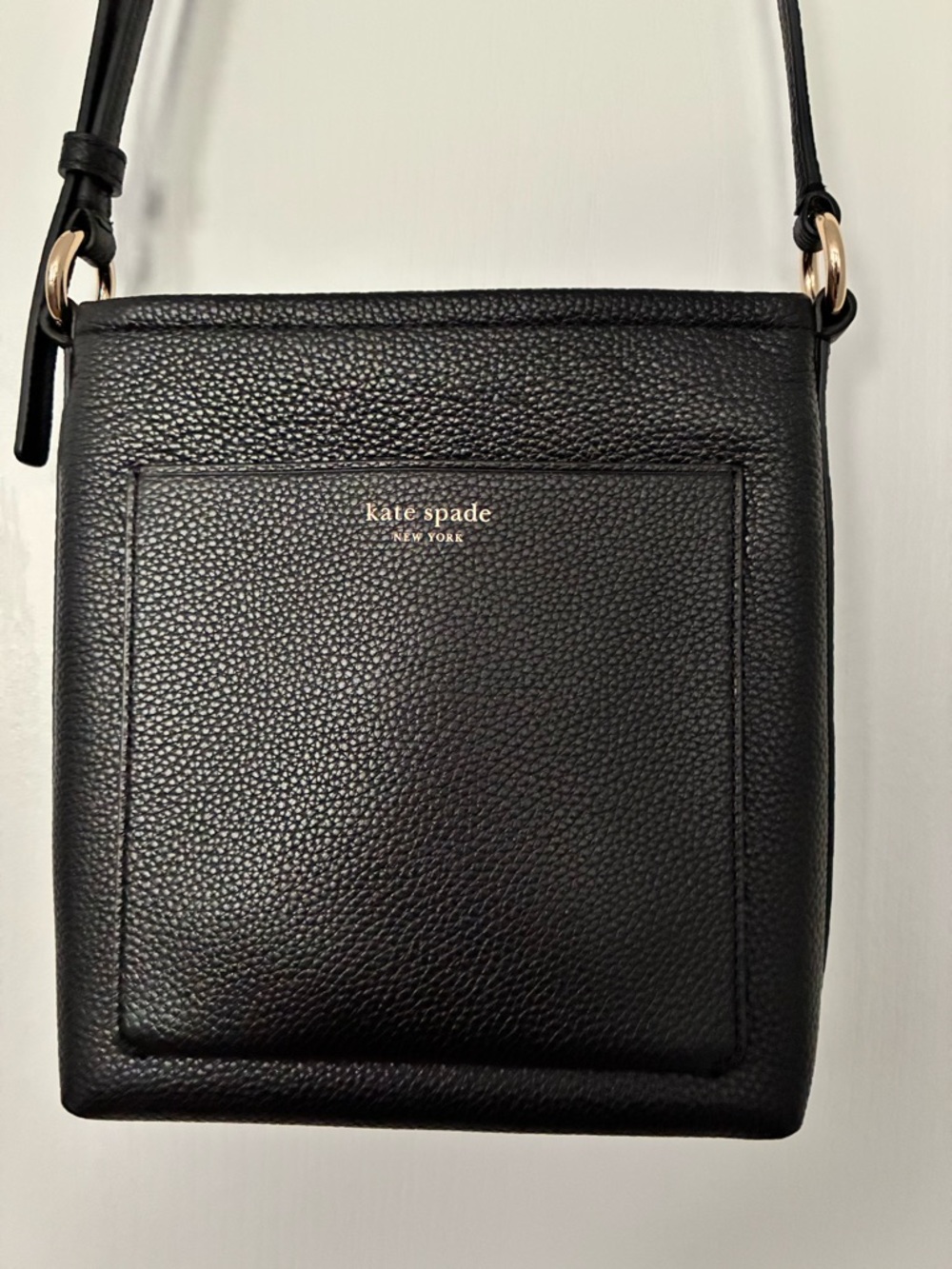 kate spade Black Pebbled Leather Crossbody Pocket Bag - Picture 2 of 5